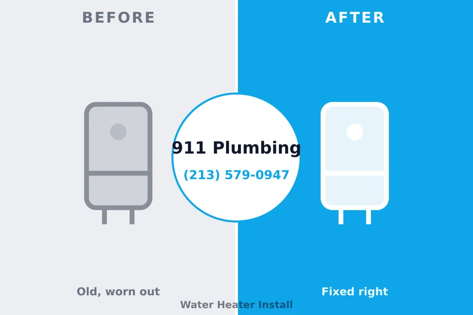 Before and after: plumbing repair Glasgow, VA